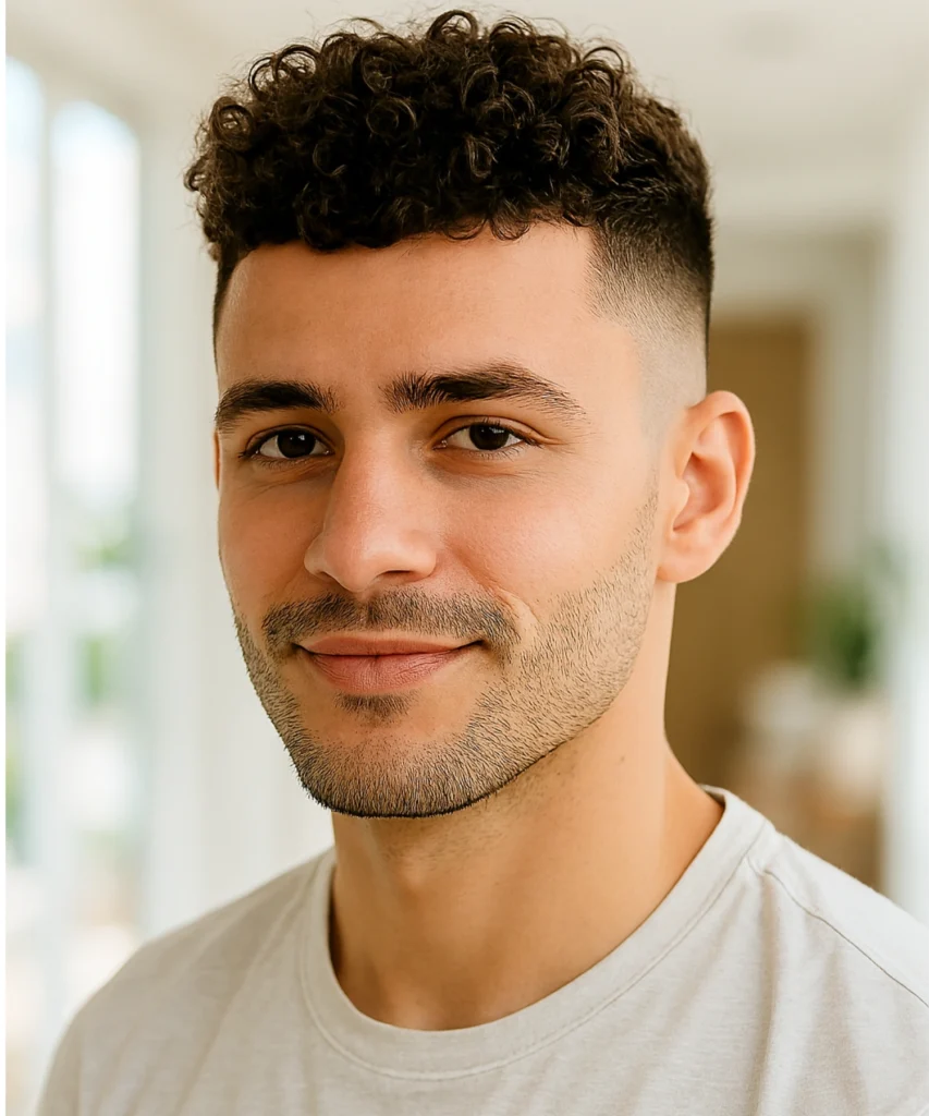 High Fade Curly Hair