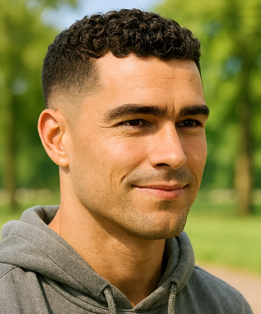 Military-Inspired Curly Cut