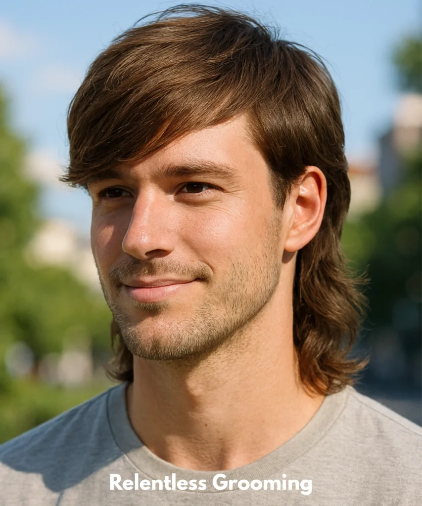 Side-Swept Fringe Mullet