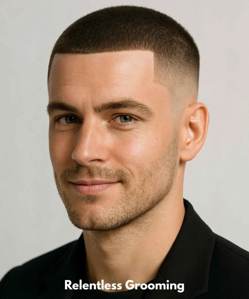 Buzz Cut Men: Sleek Haircuts for a Confident Look 19 Buzz Cut with Line-Up