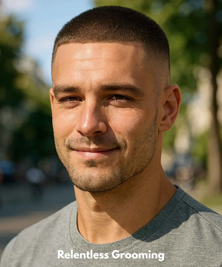 Buzz Cut Men: Sleek Haircuts for a Confident Look 15 Buzz Cut with Mid Fade