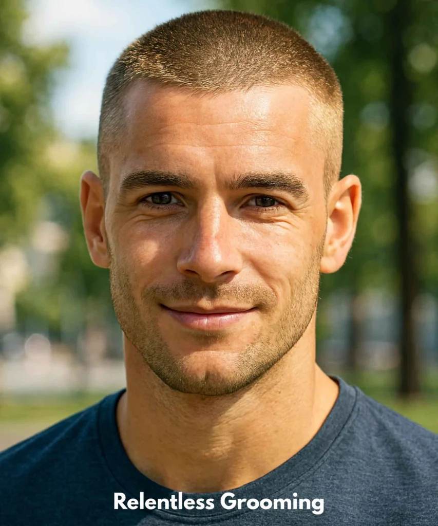 Buzz Cut Men: Sleek Haircuts for a Confident Look 20 Buzz Cut with Subtle Highlights