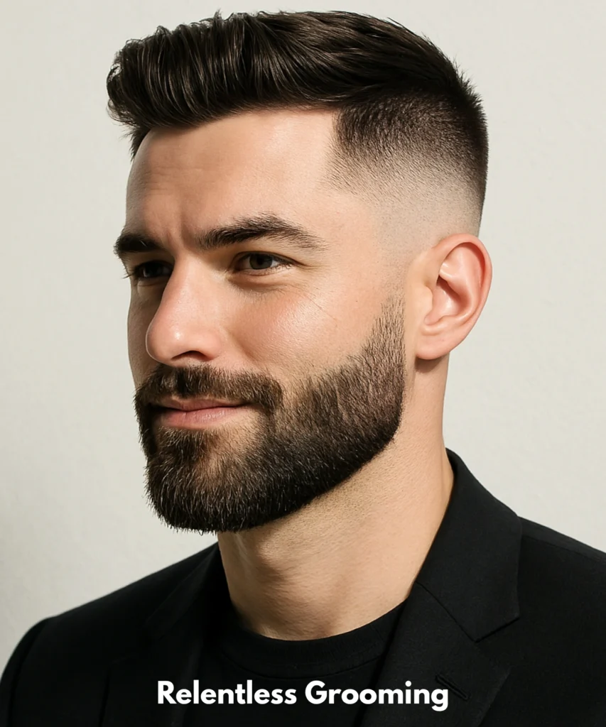 Low Fade with Beard Blend
