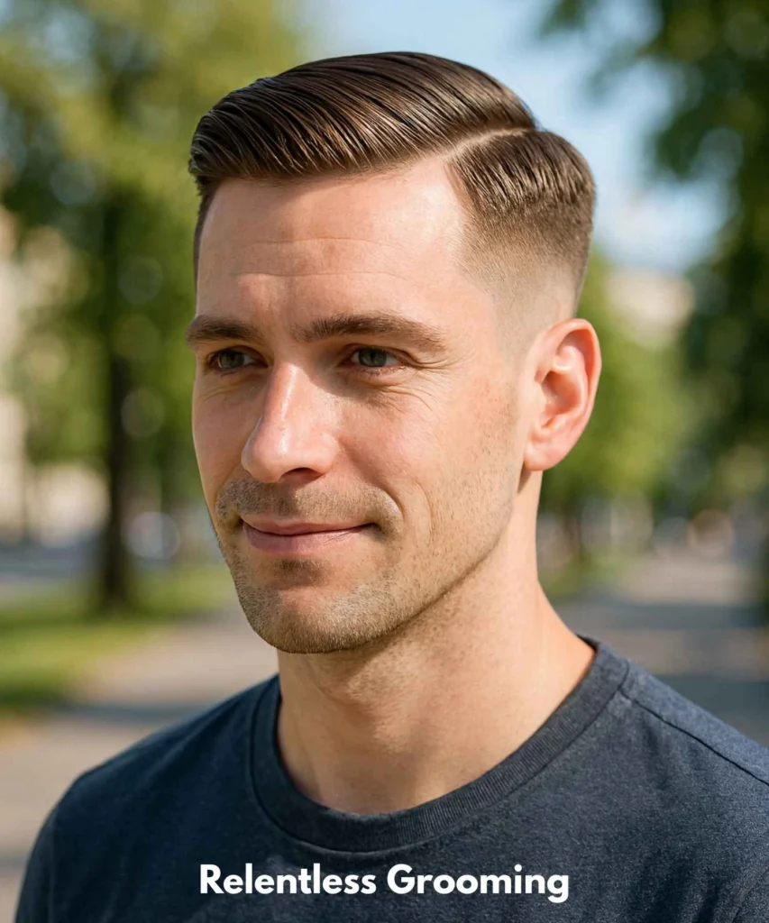 Low Fade with Side Part