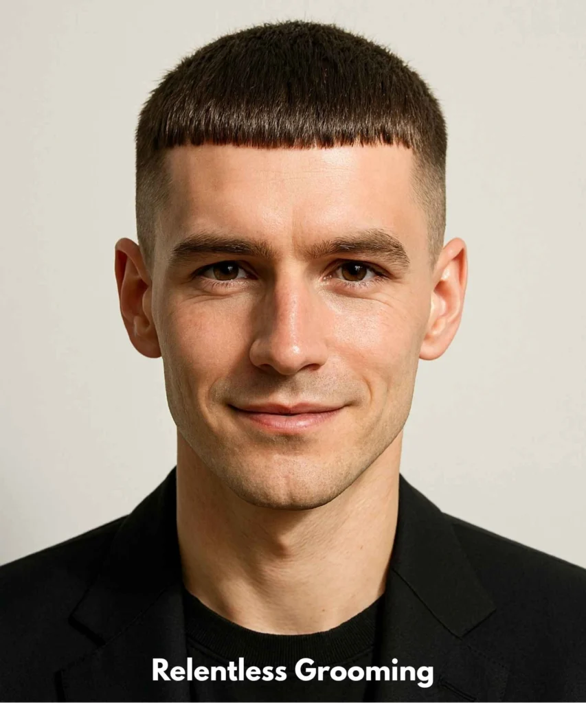 Buzz Cut Men: Sleek Haircuts for a Confident Look 25 The Caesar Buzz Cut