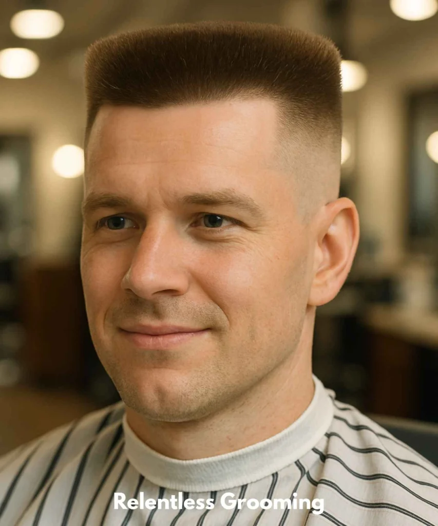 Buzz Cut Men: Sleek Haircuts for a Confident Look 10 The Flat Top Buzz