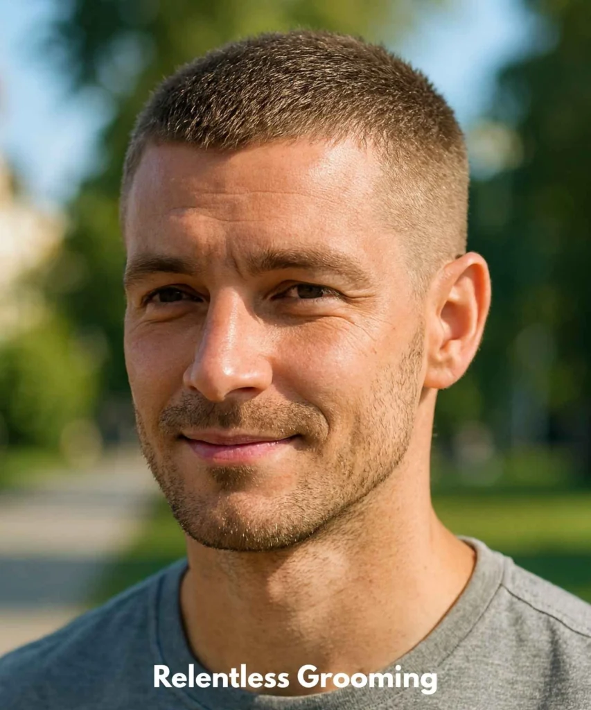 Buzz Cut Men: Sleek Haircuts for a Confident Look 9 The Textured Buzz Cut