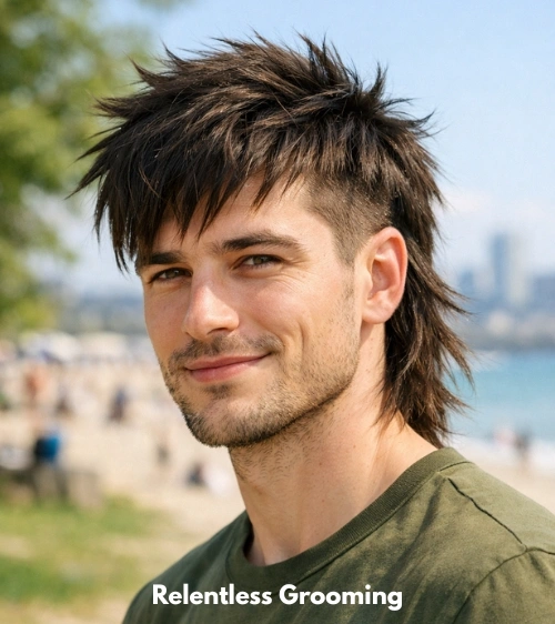 Choppy Two Block Mullet