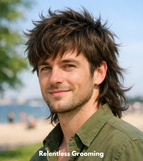 Shaggy Two Block Mullet