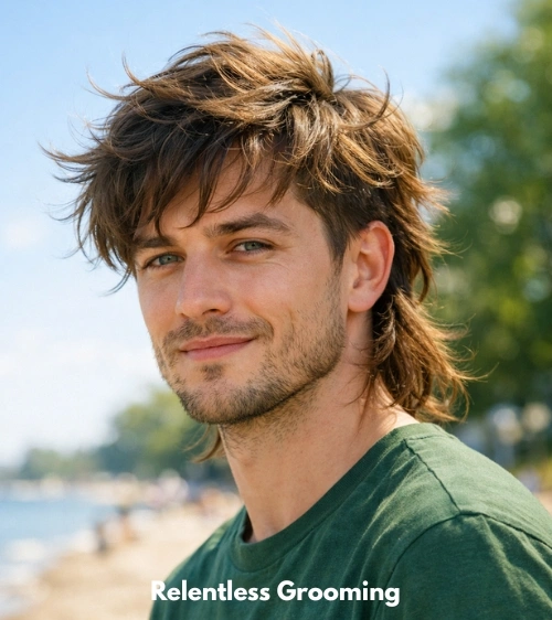 Tousled Two Block Mullet