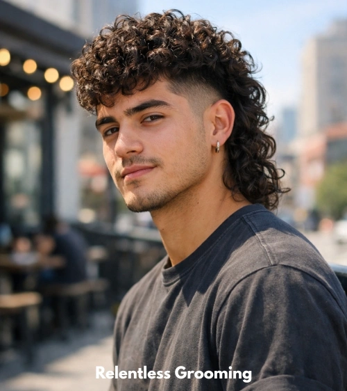 Curly Mullet Fade: Bold Styles to Upgrade Your Look 3 Burst Fade Curly Mullet
