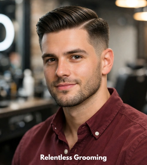 Comb over taper fade