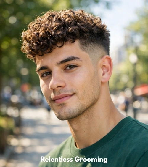 Low Taper Fade + Curly Hair