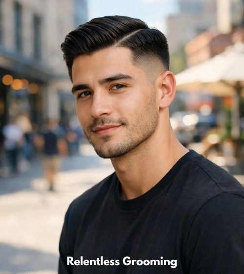 Low Taper Fade + Side Part