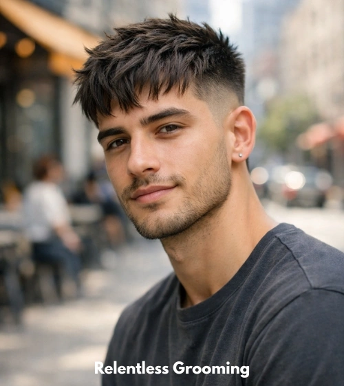 Low Taper Fade + Textured Crop _ Fringe