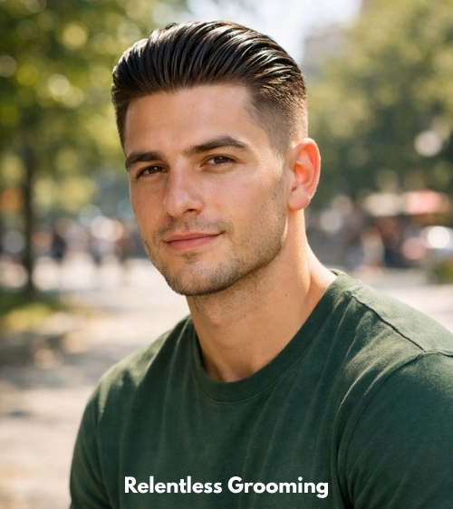 Slick back taper fade