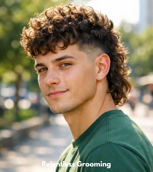 Curly Mullet Fade: Bold Styles to Upgrade Your Look 13 Textured Curly Mullet Fade