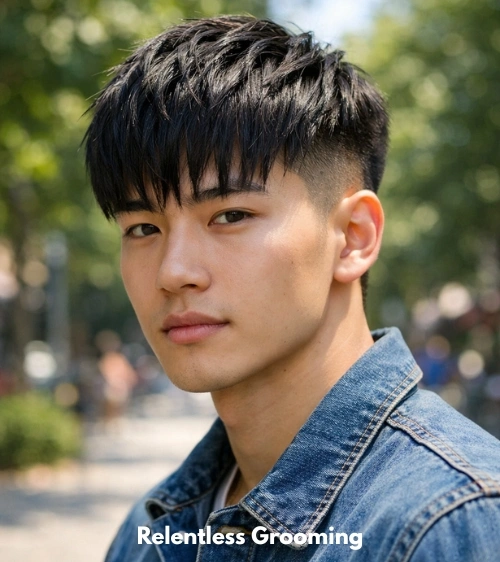 Low Taper Fade Textured Fringe: Best Modern Styles 9 Asian Textured Fringe Low Taper