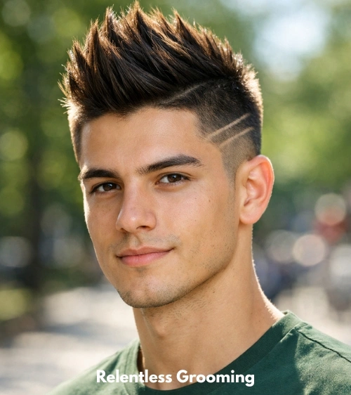 Faux Hawk with Side Lines
