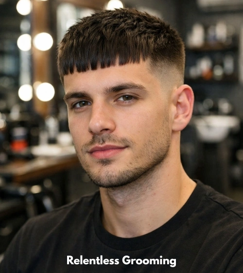 Low Taper Fade Textured Fringe: Best Modern Styles 8 French Crop Textured Fringe with Low Taper