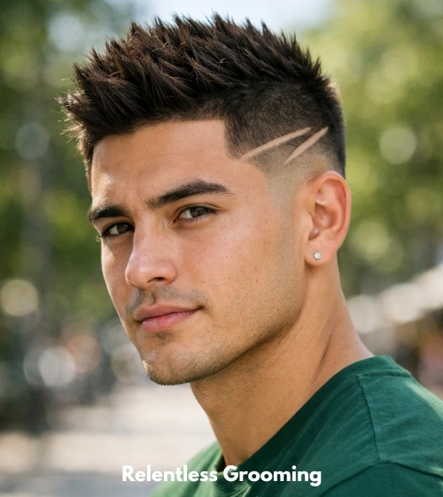 Low Fade with Line Design