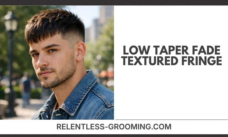 Low Taper Fade Textured Fringe: Best Modern Styles 2 Low Taper Fade Textured Fringe