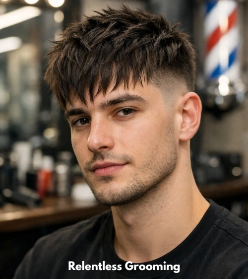 Low Taper Fade Textured Fringe: Best Modern Styles 3 Messy Textured Fringe Low Taper Fade
