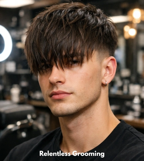 Low Taper Fade Textured Fringe: Best Modern Styles 11 Mid-Length Textured Fringe with Low Taper