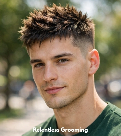 Textured Crop with Razor Detail