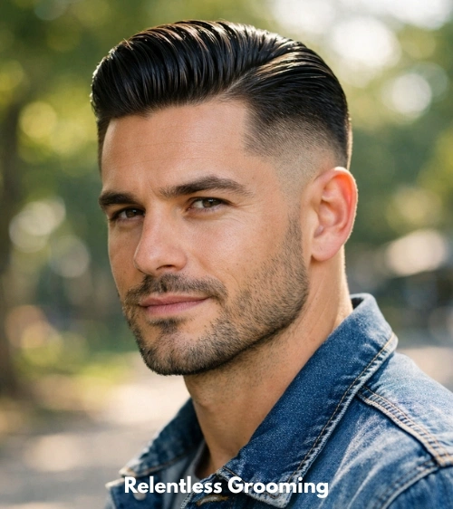 Slick Back Hairstyles That Never Go Out of Style 11 Drop Fade Slick Back