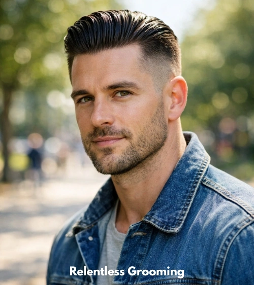Slick Back Hairstyles That Never Go Out of Style 9 Mid Fade Slick Back