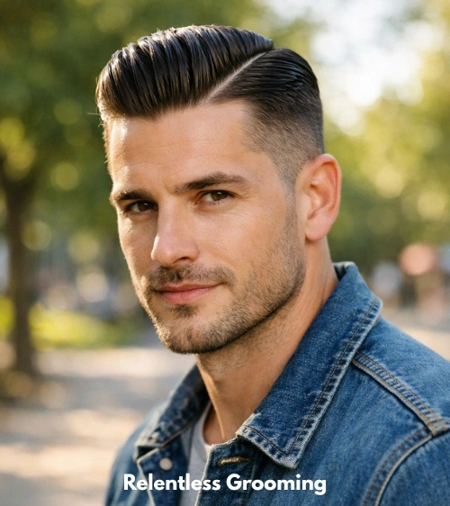 Slick Back Hairstyles That Never Go Out of Style 15 Slick Back with Hard Part
